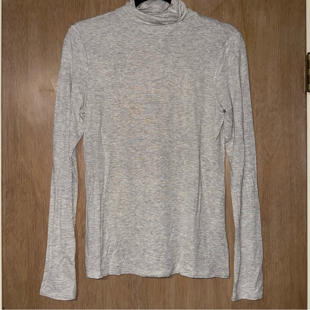 NWT Express Long Sleeve Turtleneck - Silver with sparkles - Size M